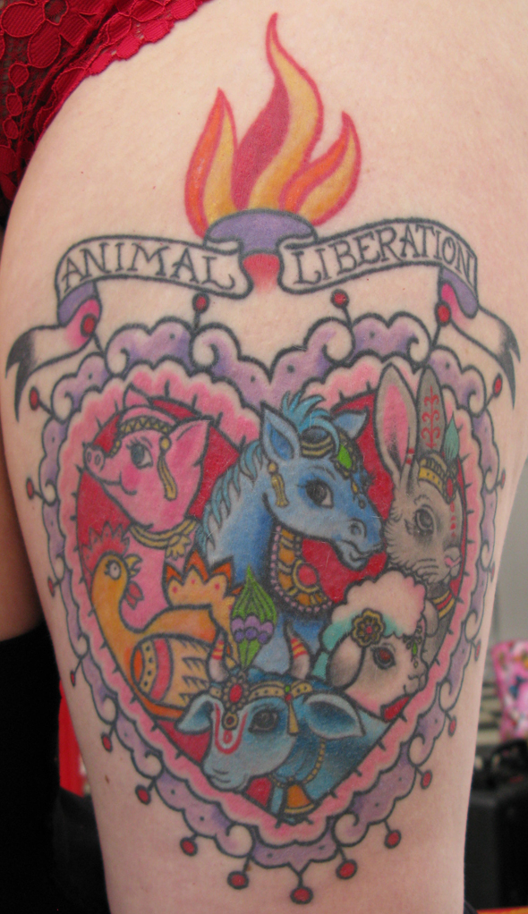 Animal Liberation vegan tattoo
