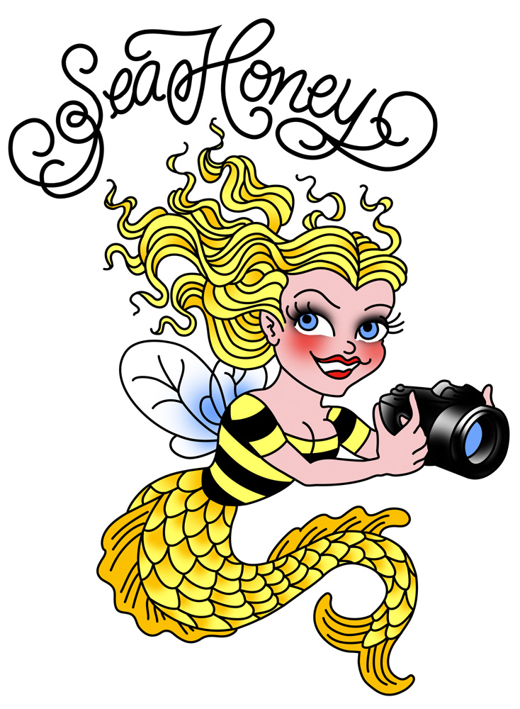 Sea Honey Logo photography mermaid bee
